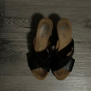 Clark  Black and Tan Mules